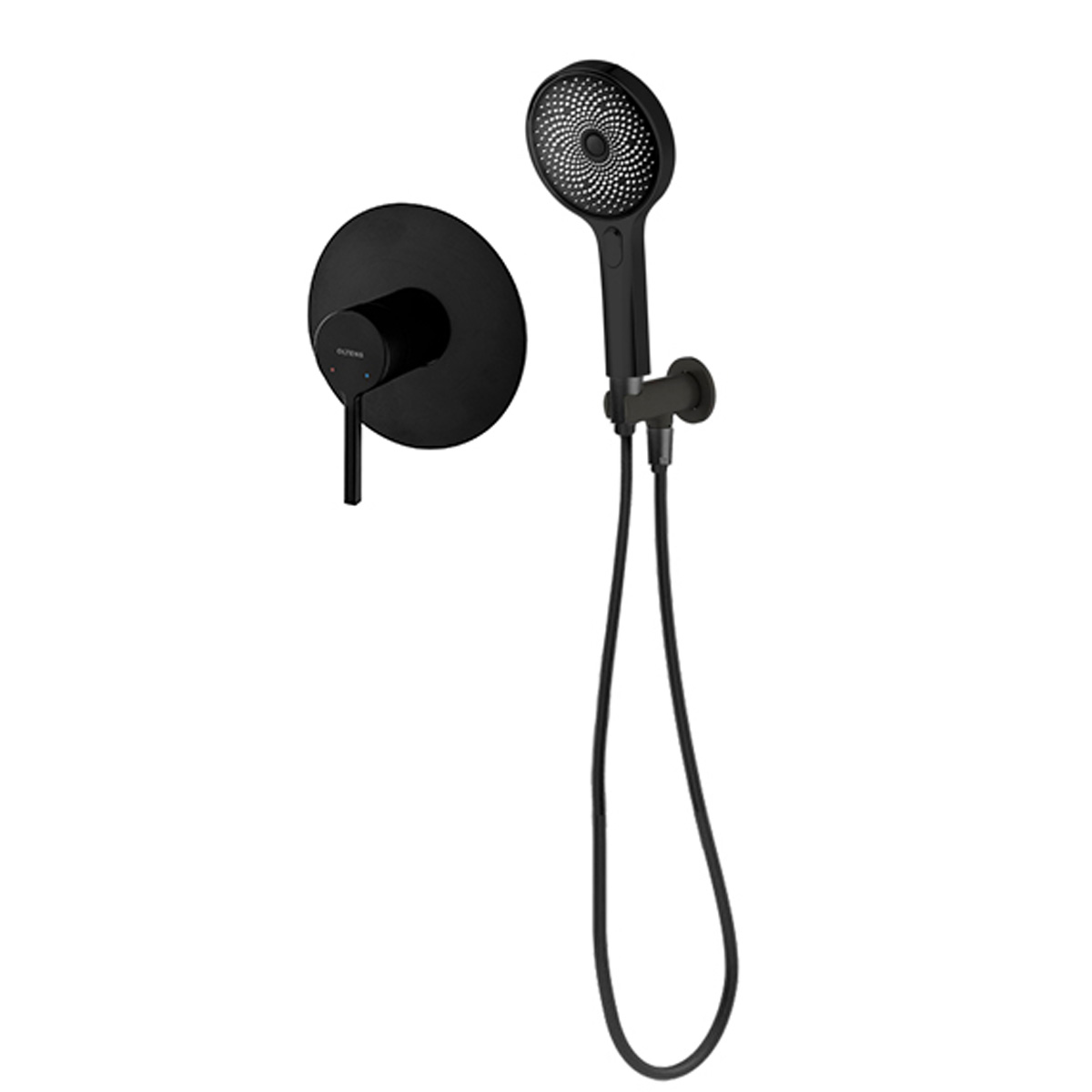 Conjunto grifo para ducha Oltens Rann 33107300, alcachofa de ducha Oltens Havis EasyClick 37107300, 39304300, 37200300