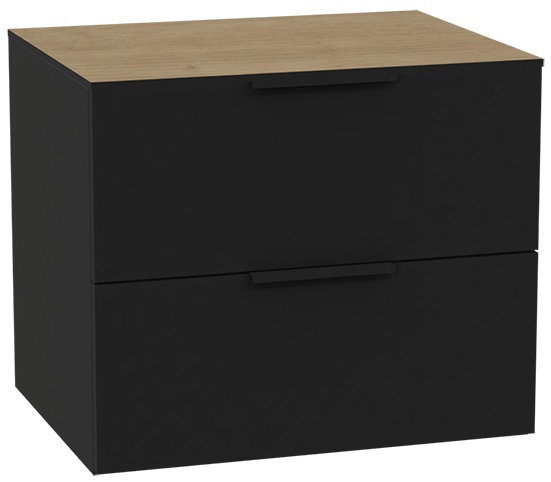 Conjunto estructura de armario Excellent Tuto 2.0 MLEX.2172.600.BKBL, encimera sobre armario Excellent Tuto 2.0 MLEX.2116.600.BL, MLEX.2151.600.02.BK