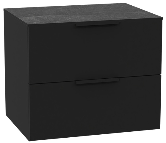 Conjunto estructura de armario Excellent Tuto 2.0 MLEX.2172.600.BKBL, encimera sobre armario Excellent Tuto 2.0 MLEX.2116.600.MA, MLEX.2151.600.02.BK