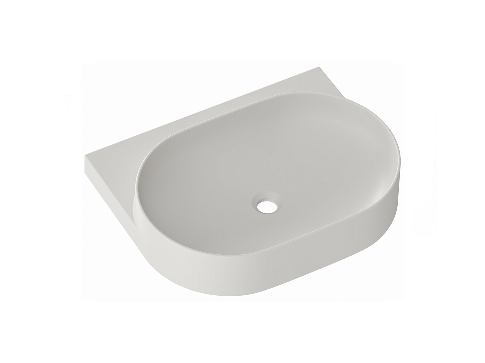 Ravak Yard lavabo 60.5x50 cm semicircular clásico XJX0O260000