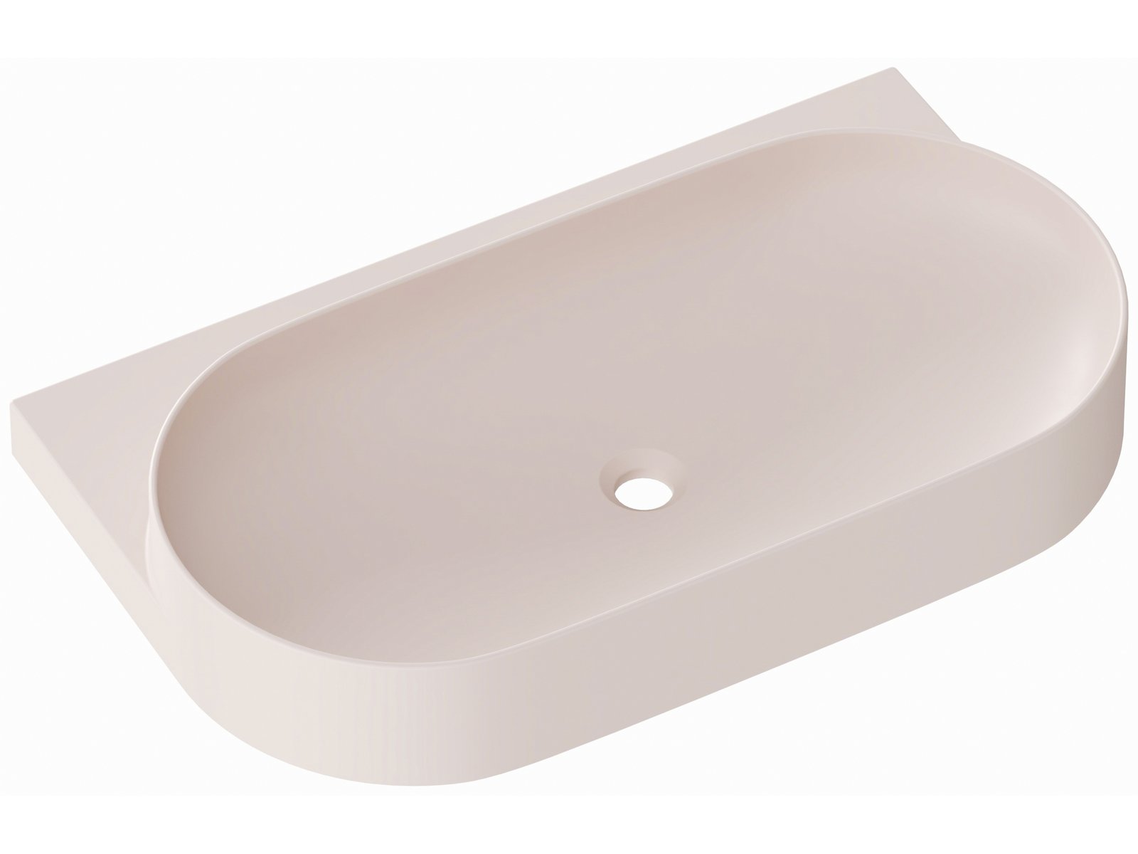 Ravak Yard lavabo 80.5x50 cm semicircular clásico mate XJX0G080000