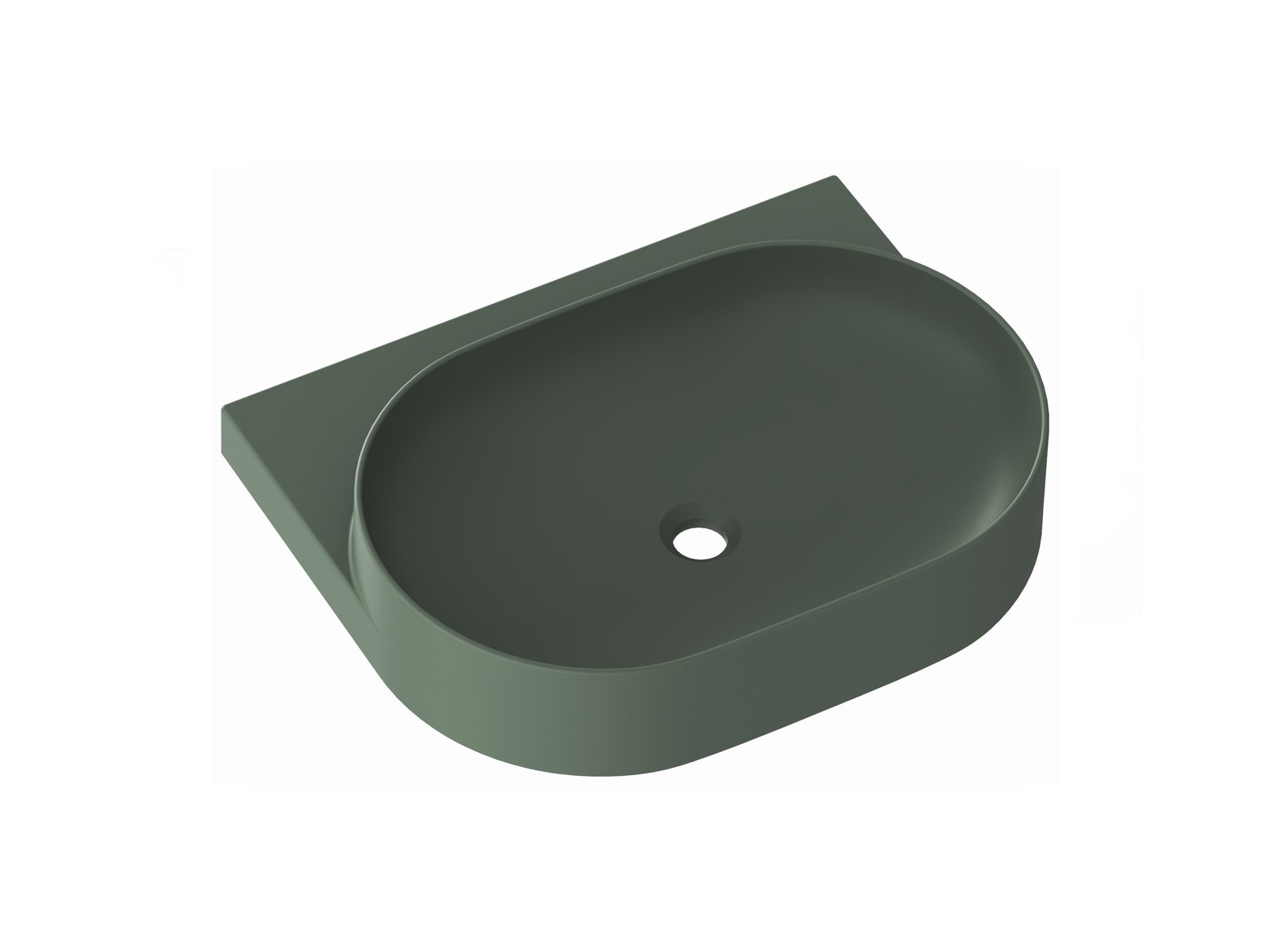 Ravak Yard lavabo 60.5x50 cm semicircular clásico XJX08260000