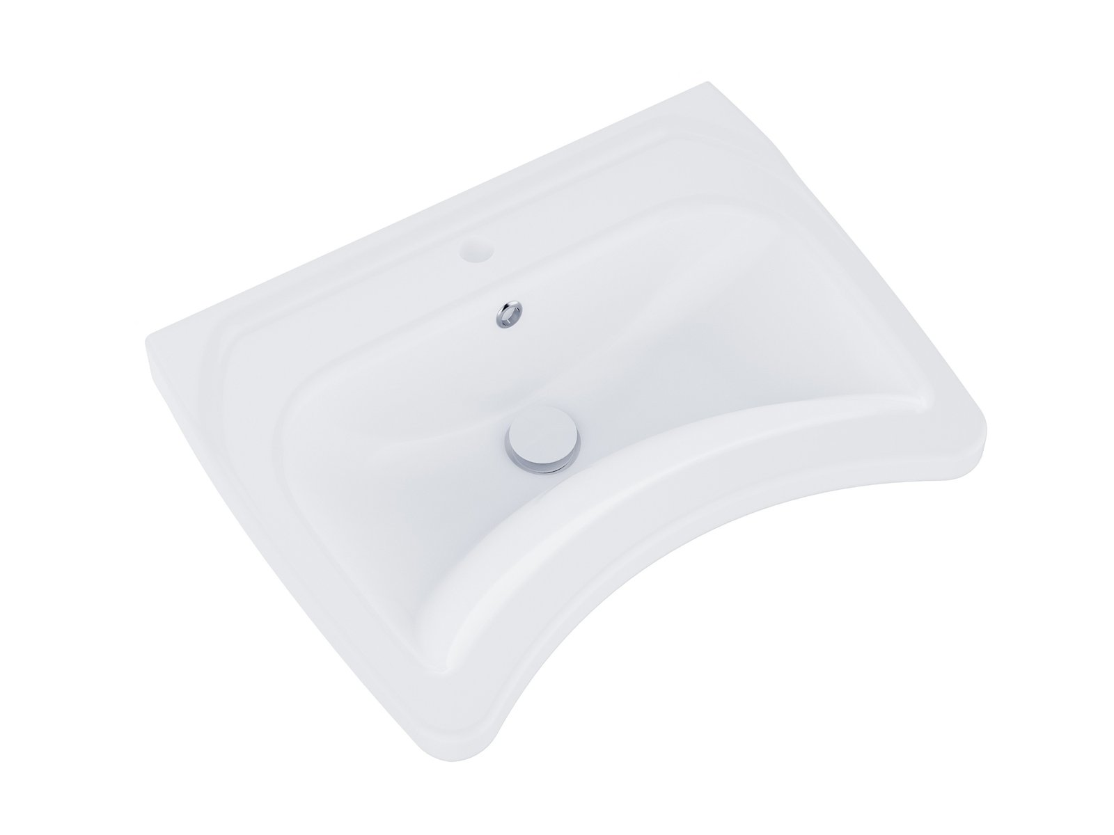 Ravak Safe lavabo 63.8x49 cm clásico para discapacitados blanco brillante XJX01160006