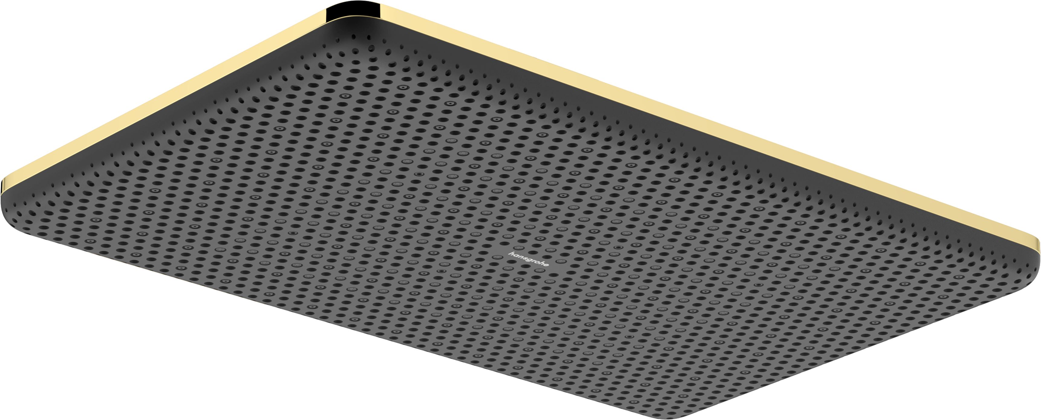 Hansgrohe Raindance Alive Q ducha con efecto lluvia 34.3x21.4 cm rectangular negro-oro 24531990