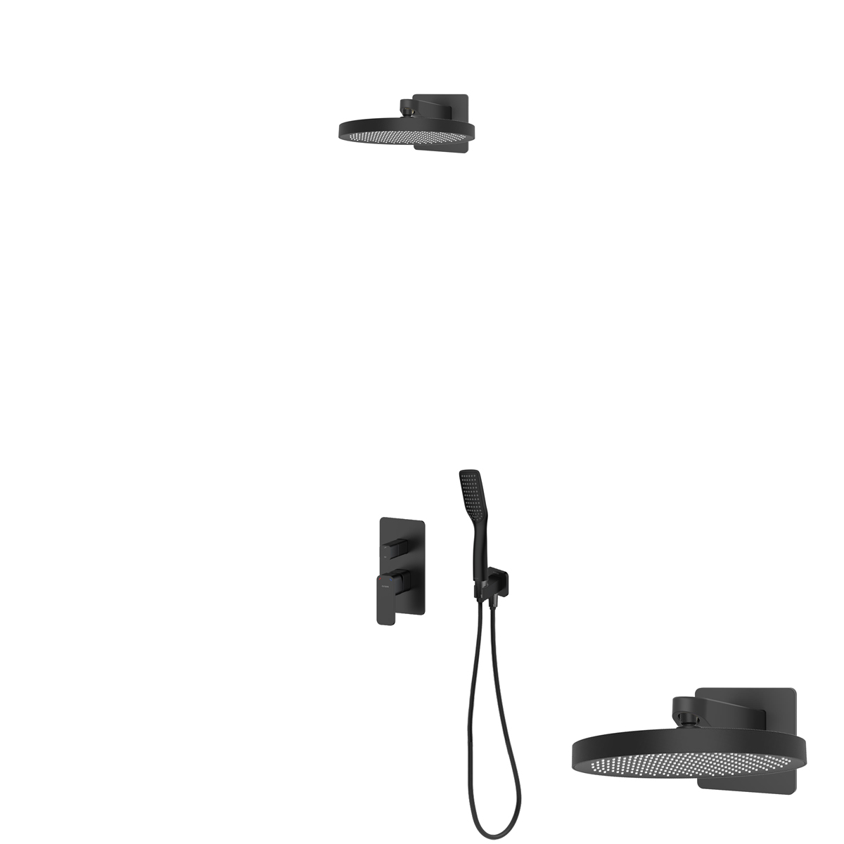 Conjunto ducha con efecto lluvia Oltens Regna 37009300, grifo de bañera y ducha Oltens Hadsel 34108300, 39403300, 39306300, 37200300, 37111300