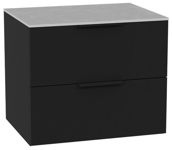 Conjunto estructura de armario Excellent Tuto 2.0 MLEX.2172.600.BKBL, encimera sobre armario Excellent Tuto 2.0 MLEX.2116.600.SJ, MLEX.2151.600.02.BK