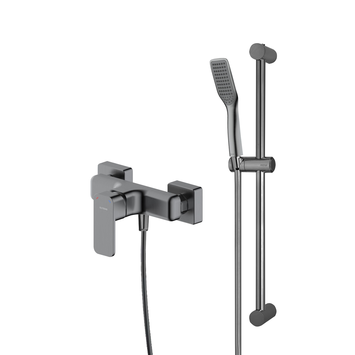 Conjunto grifo para ducha Oltens Hadsel 33006400, barra de ducha Oltens Alling 37301400, 37200400, 37111400