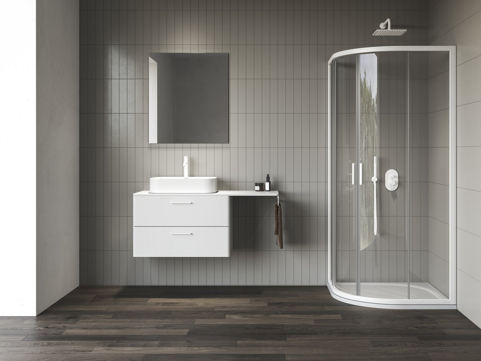 Ravak Blix II cabina de ducha 80x80 cm semicircular blanco mate/vidrio transparente 3BM40E00Z1