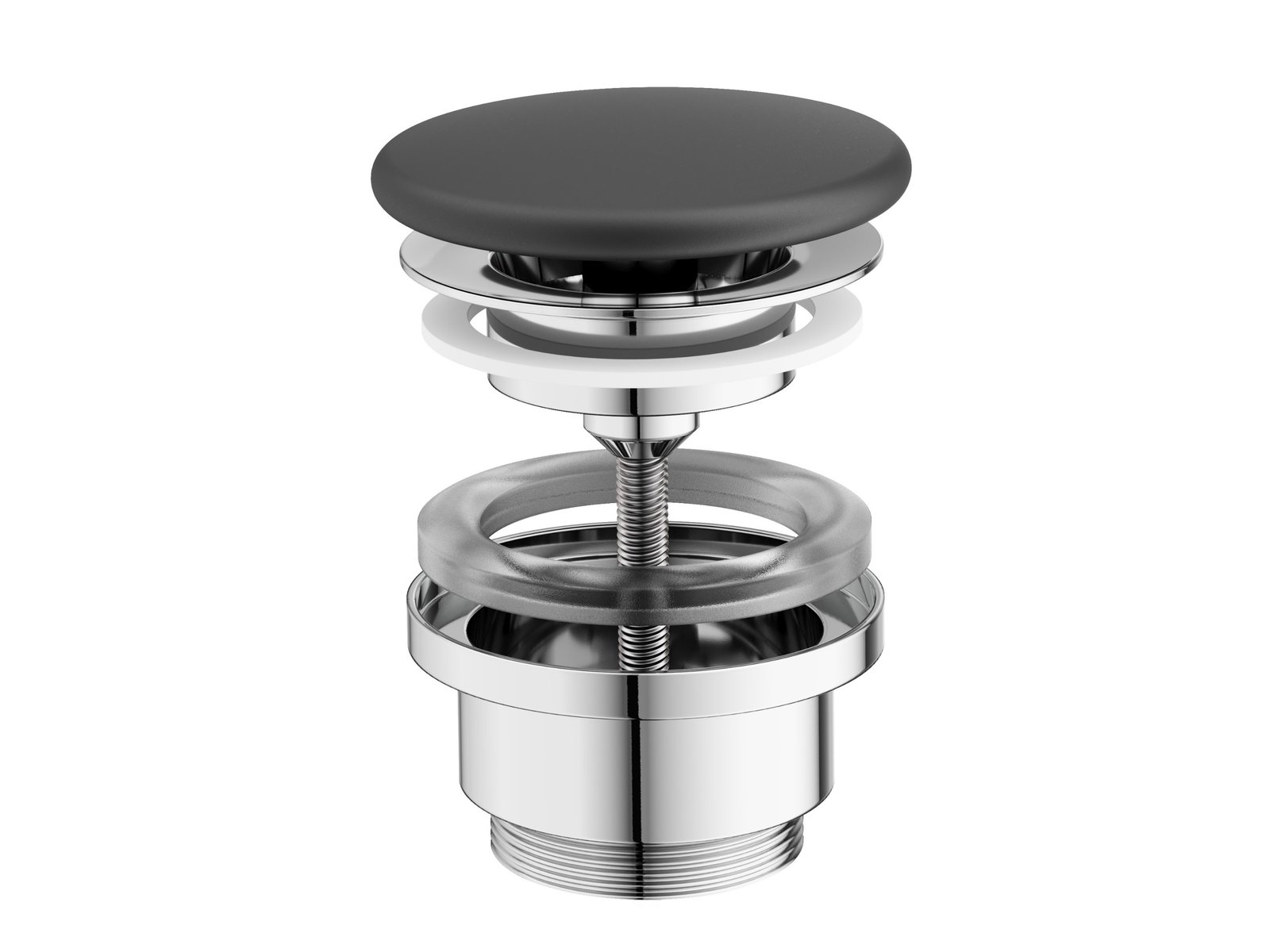 Ravak Flat tapón para lavabo negro X01921