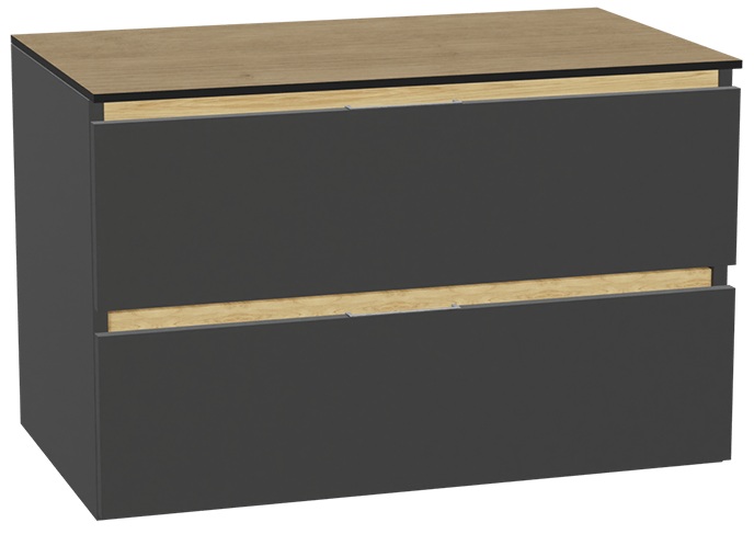 Conjunto estructura de armario Excellent Tuto 2.0 MLEX.2172.800.GRBL, encimera sobre armario Excellent Tuto 2.0 MLEX.2116.800.BL, MLEX.2151.800.01.GR