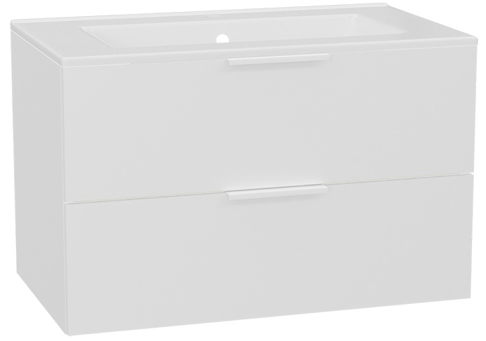 Conjunto estructura de armario Excellent Tuto 2.0 MLEX.2172.800.WHBL, lavabo Excellent As CEEX.3617.800.WH, MLEX.2151.800.02.WH