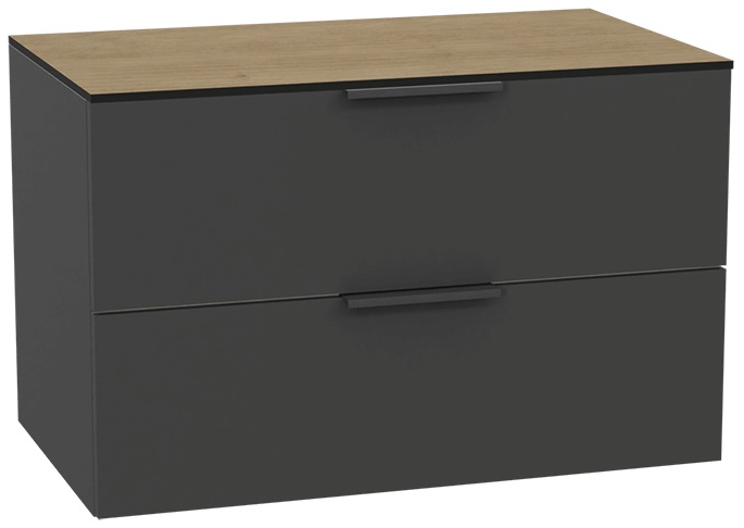 Conjunto estructura de armario Excellent Tuto 2.0 MLEX.2172.800.GRBL, encimera sobre armario Excellent Tuto 2.0 MLEX.2116.800.BL, MLEX.2151.800.02.GR