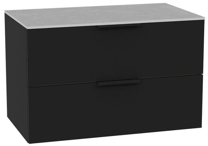 Conjunto estructura de armario Excellent Tuto 2.0 MLEX.2172.800.BKBL, encimera sobre armario Excellent Tuto 2.0 MLEX.2116.800.SJ, MLEX.2151.800.02.BK