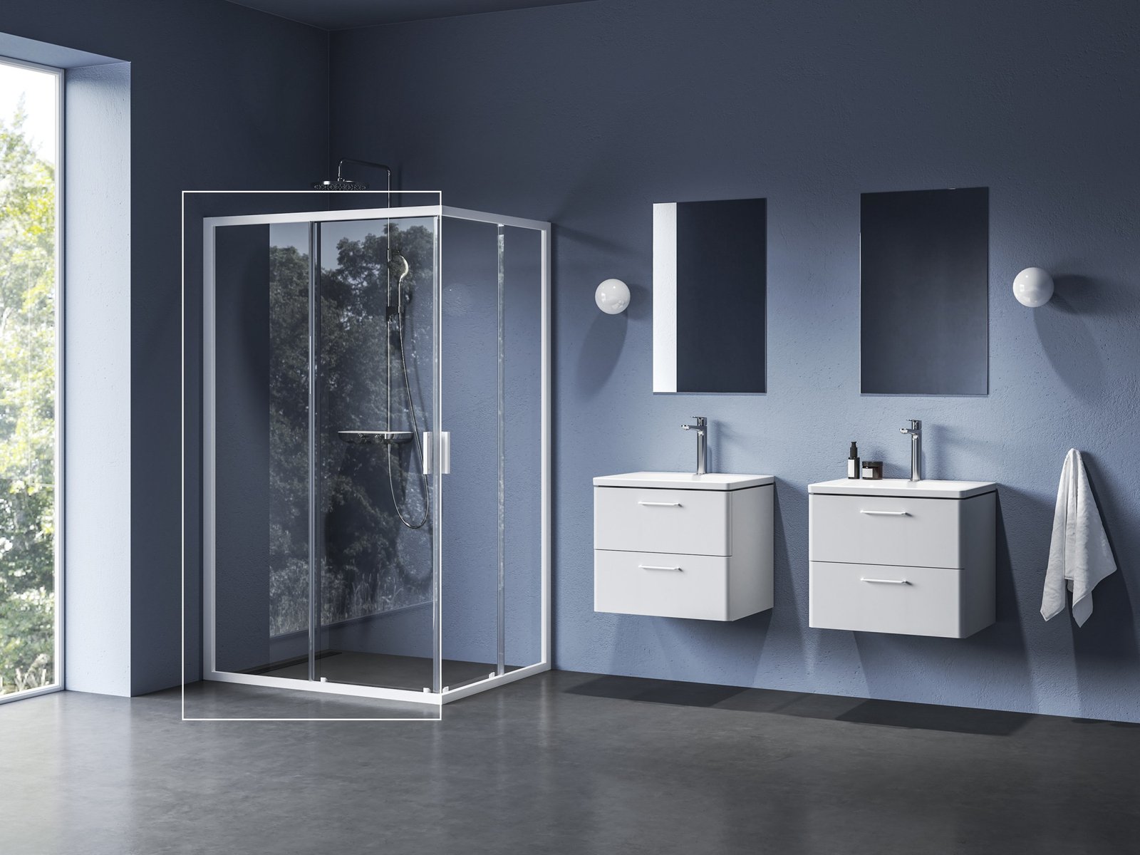 Ravak Blix II puerta de ducha 120 cm corredera blanco mate/vidrio transparente 1XMG0E00Z1