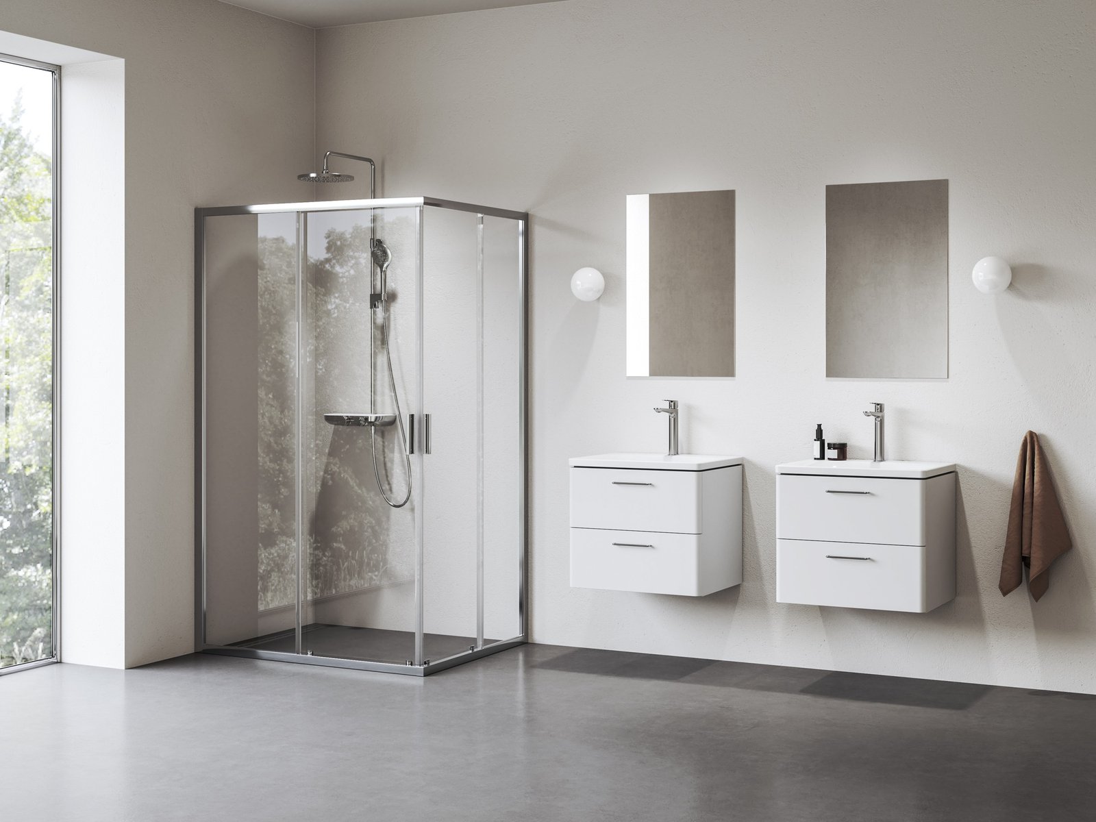Ravak Blix II puerta de ducha 90 cm corredera aluminio brillante/vidrio transparente 1XM70C00Z1