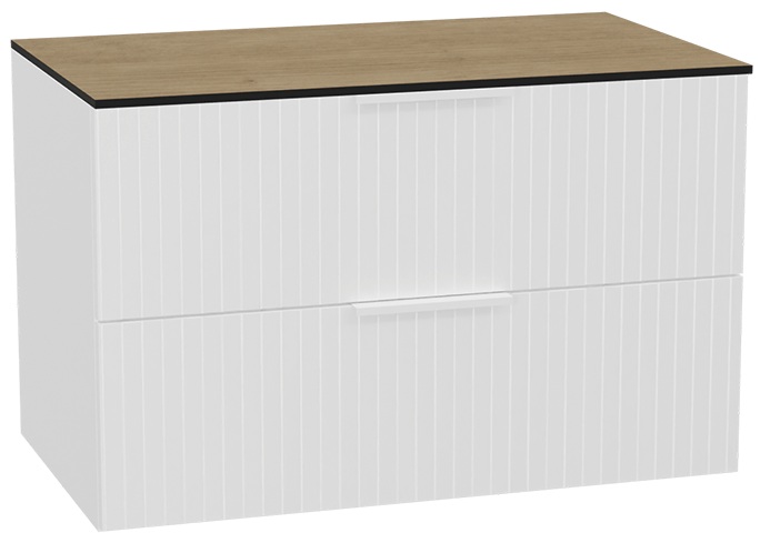 Conjunto estructura de armario Excellent Tuto 2.0 MLEX.2172.800.WHBL, encimera sobre armario Excellent Tuto 2.0 MLEX.2116.800.BL, MLEX.2151.800.03.WH