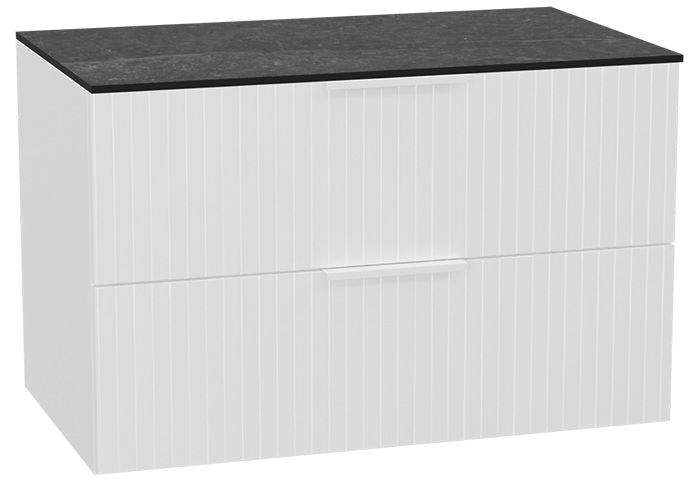 Conjunto estructura de armario Excellent Tuto 2.0 MLEX.2172.800.WHBL, encimera sobre armario Excellent Tuto 2.0 MLEX.2116.800.MA, MLEX.2151.800.03.WH