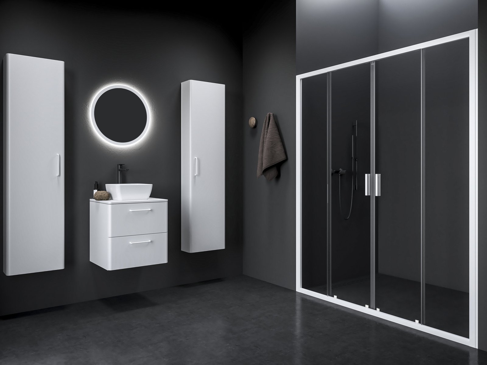 Ravak Blix II puerta de ducha 150 cm corredera blanco mate/vidrio transparente 0YMP0E00Z1