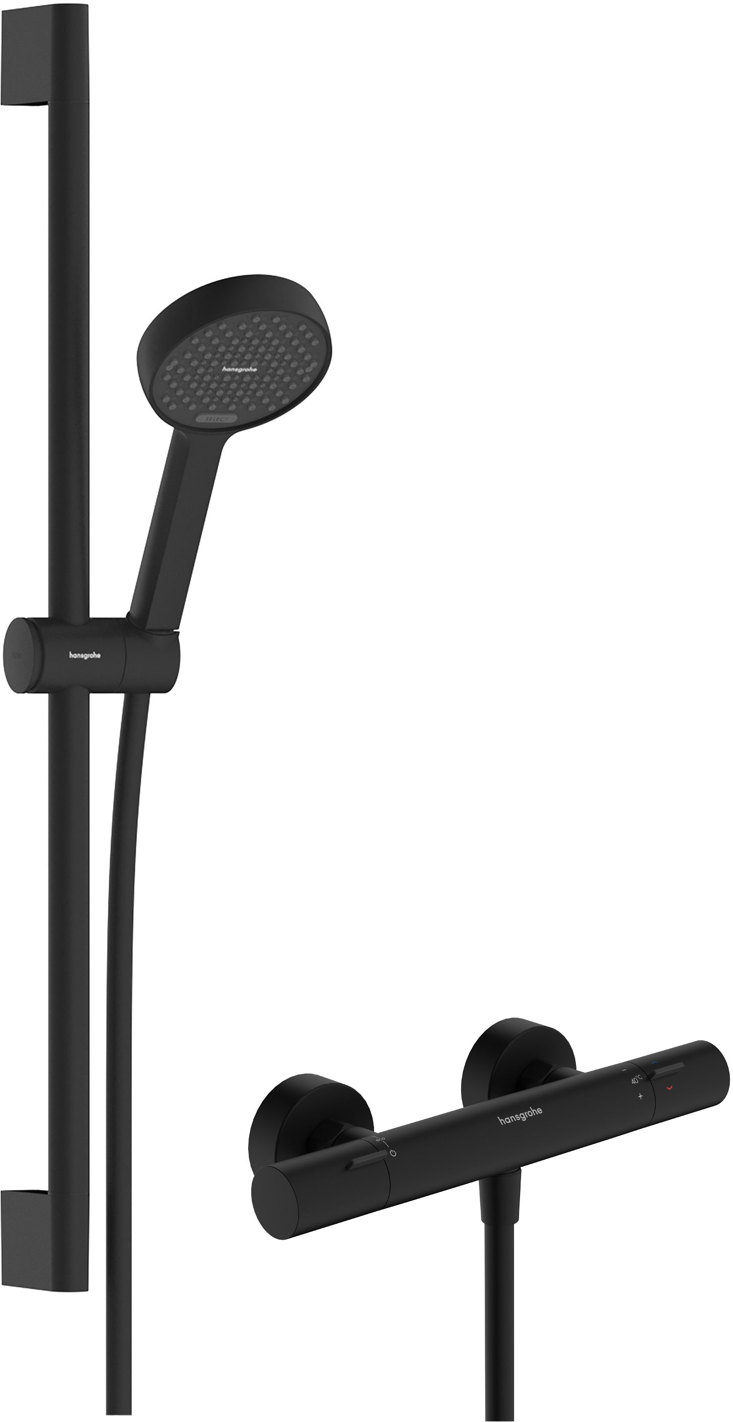 Hansgrohe Activera Select S conjunto de ducha a pared con termostato negro 28876670