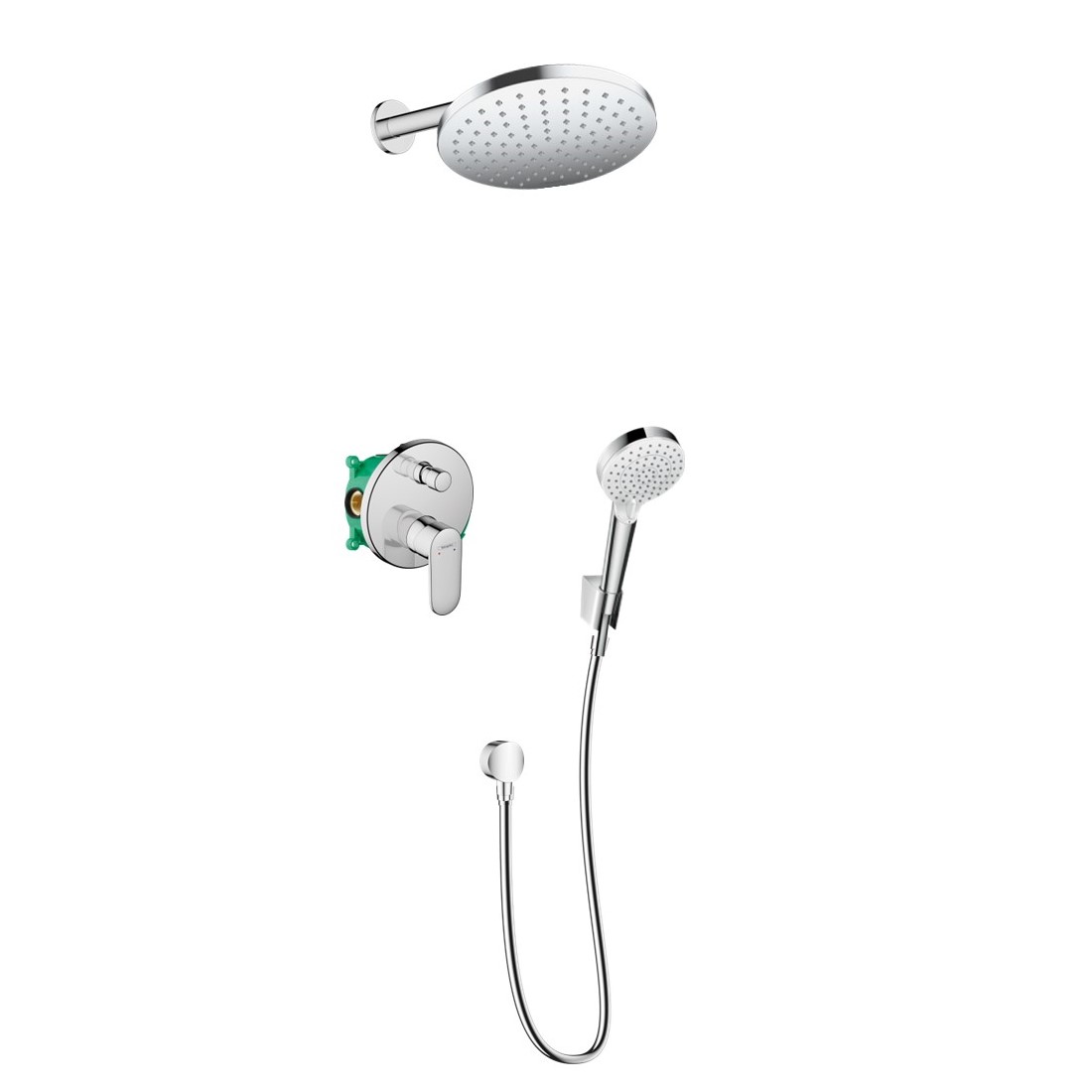 Hansgrohe Vernis Blend conjunto de ducha empotrado con rociador con efecto lluvia cromo 88001997