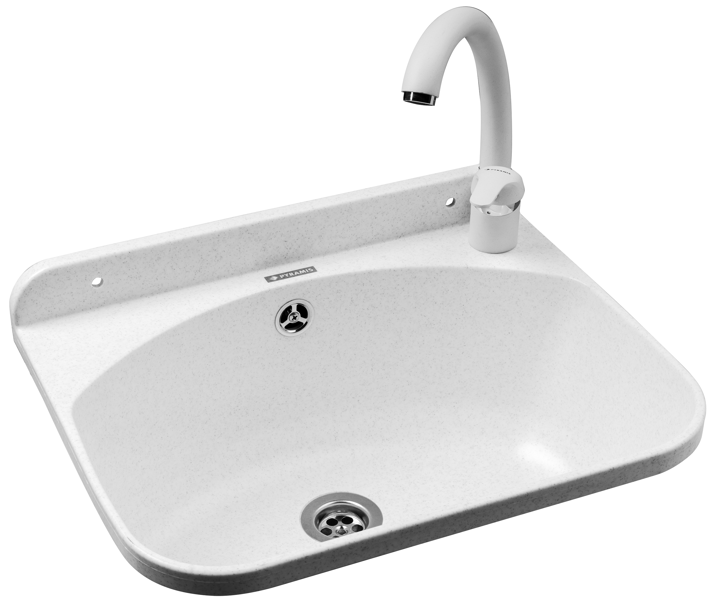 Pyramis Standard lavabo de jardín con grifo 46x36 cm plástico 070178501 O