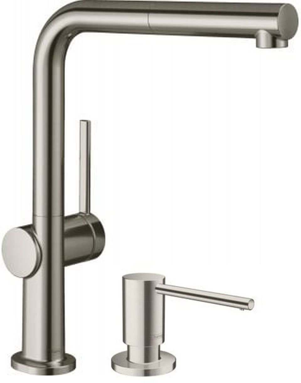 Conjunto grifo de cocina Hansgrohe Talis M54 72809800, dispensador de líquidos Hansgrohe A41 40438800