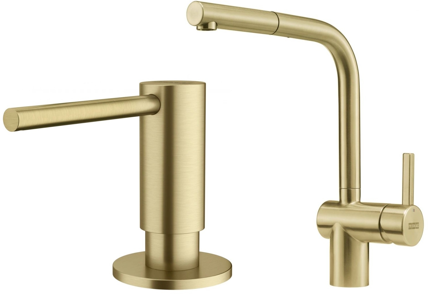 Conjunto grifo de cocina Franke Atlas 115.0681.242, dispensador de líquidos Franke Atlas 112.0717.105