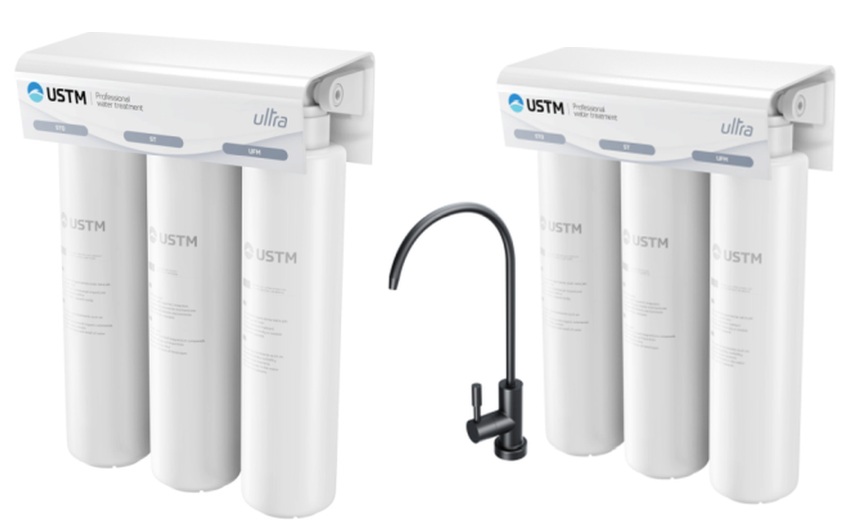 Conjunto filtro para fregadero USTM Ultra ULTRABLACKSTYLE, cartucho con filtro USTM Ultra ULTRAUFM, ULTRASTO, ULTRAST