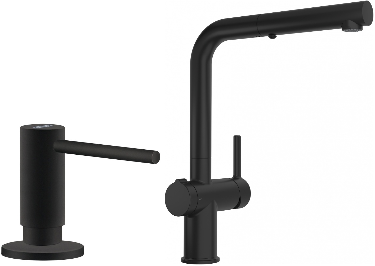 Conjunto grifo de cocina Franke Active 115.0669.769, dispensador de líquidos Franke Active SM 119.0547.906