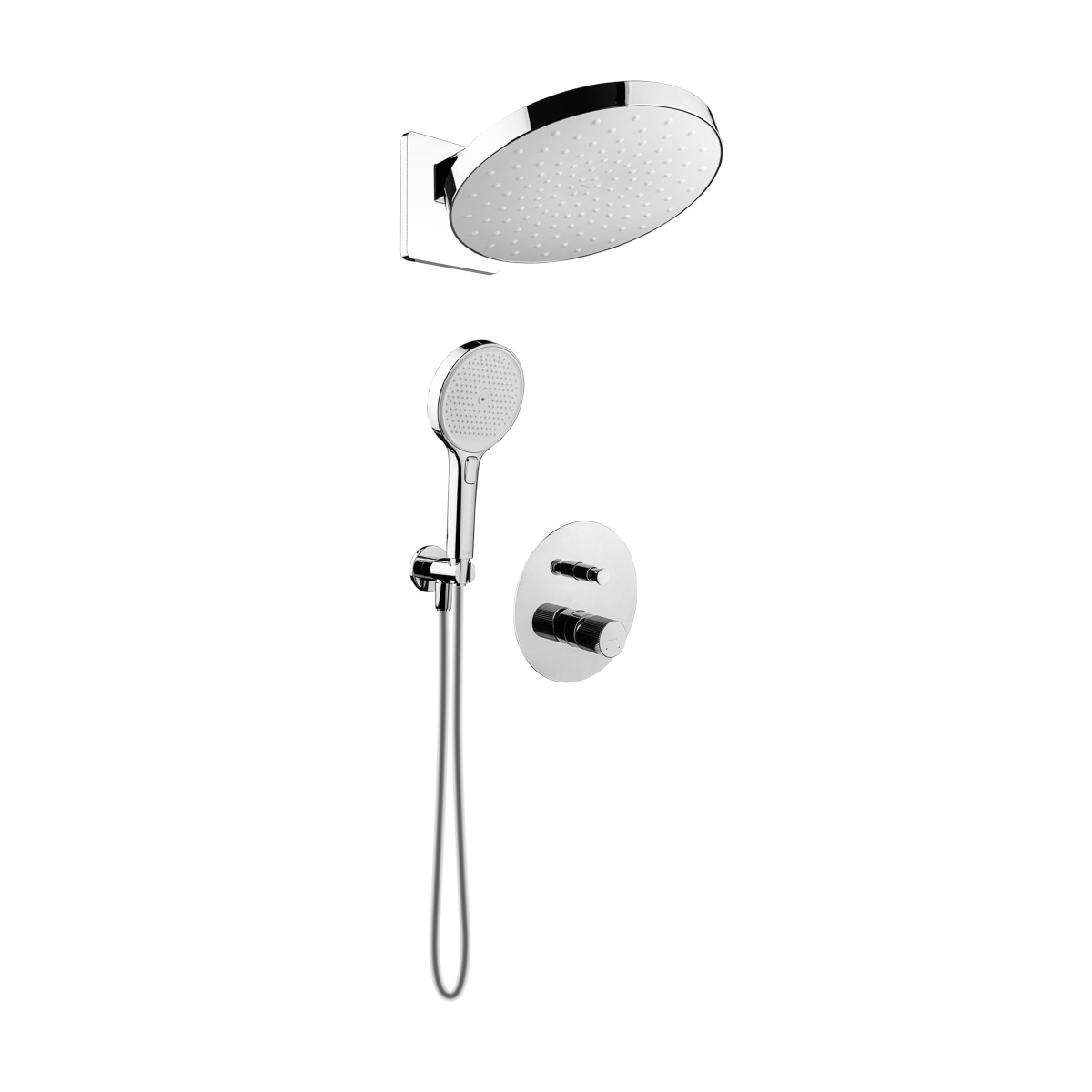 Conjunto ducha con efecto lluvia Ksuro 01 16000010, grifo de bañera y ducha Ksuro 02 13006010, 16002010, 16003010, 19002010, 37200100