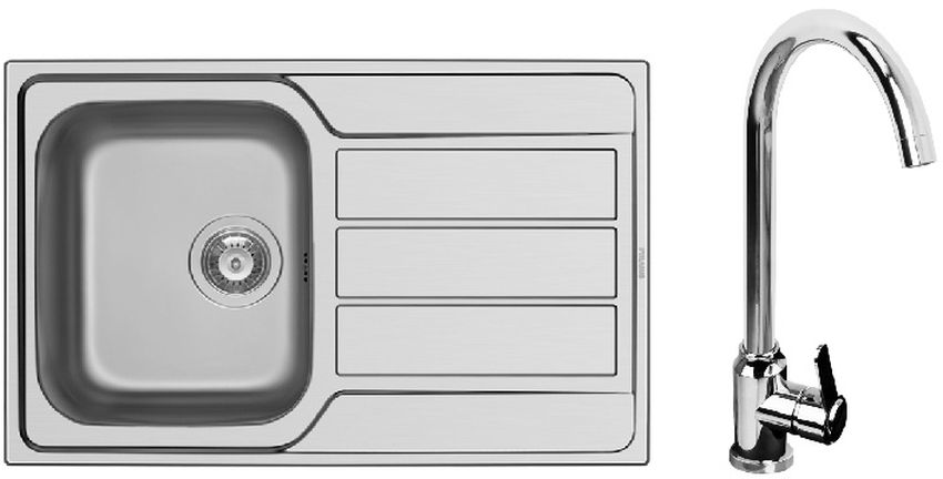 Pyramis Athena fregadero de acero acero/cromo 100 178 701L