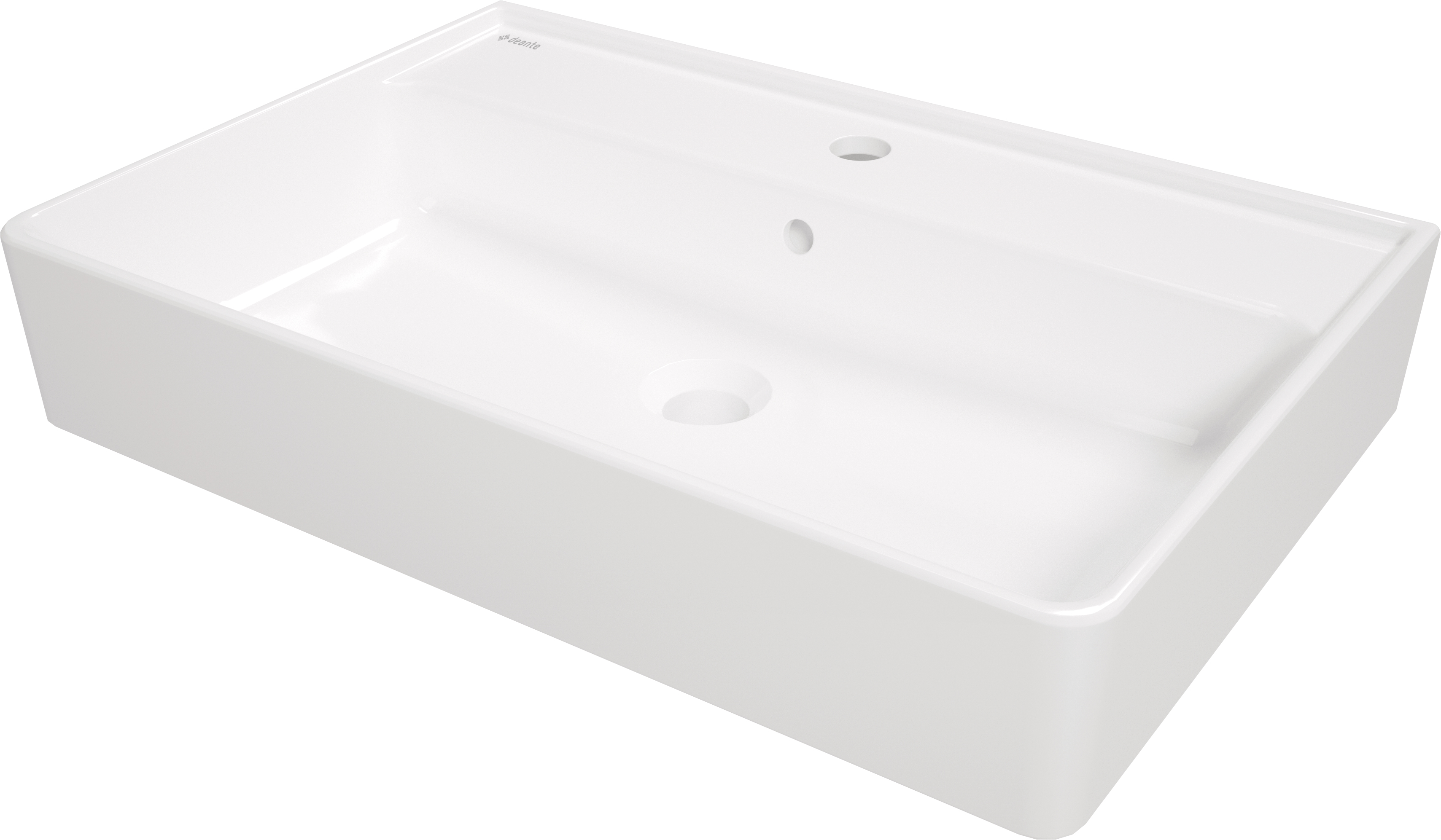 Deante Temisto lavabo 61x41 cm rectangular clásico-sobre encimera blanco CDT_6U7S