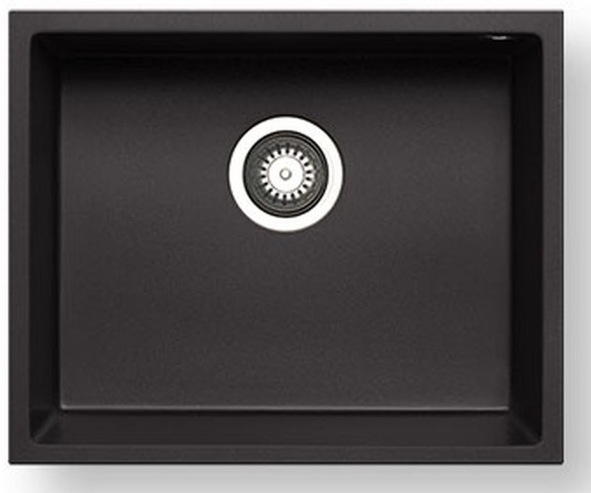 Pyramis Tetragon fregadero suspendido 50x40 cm negro 070217501