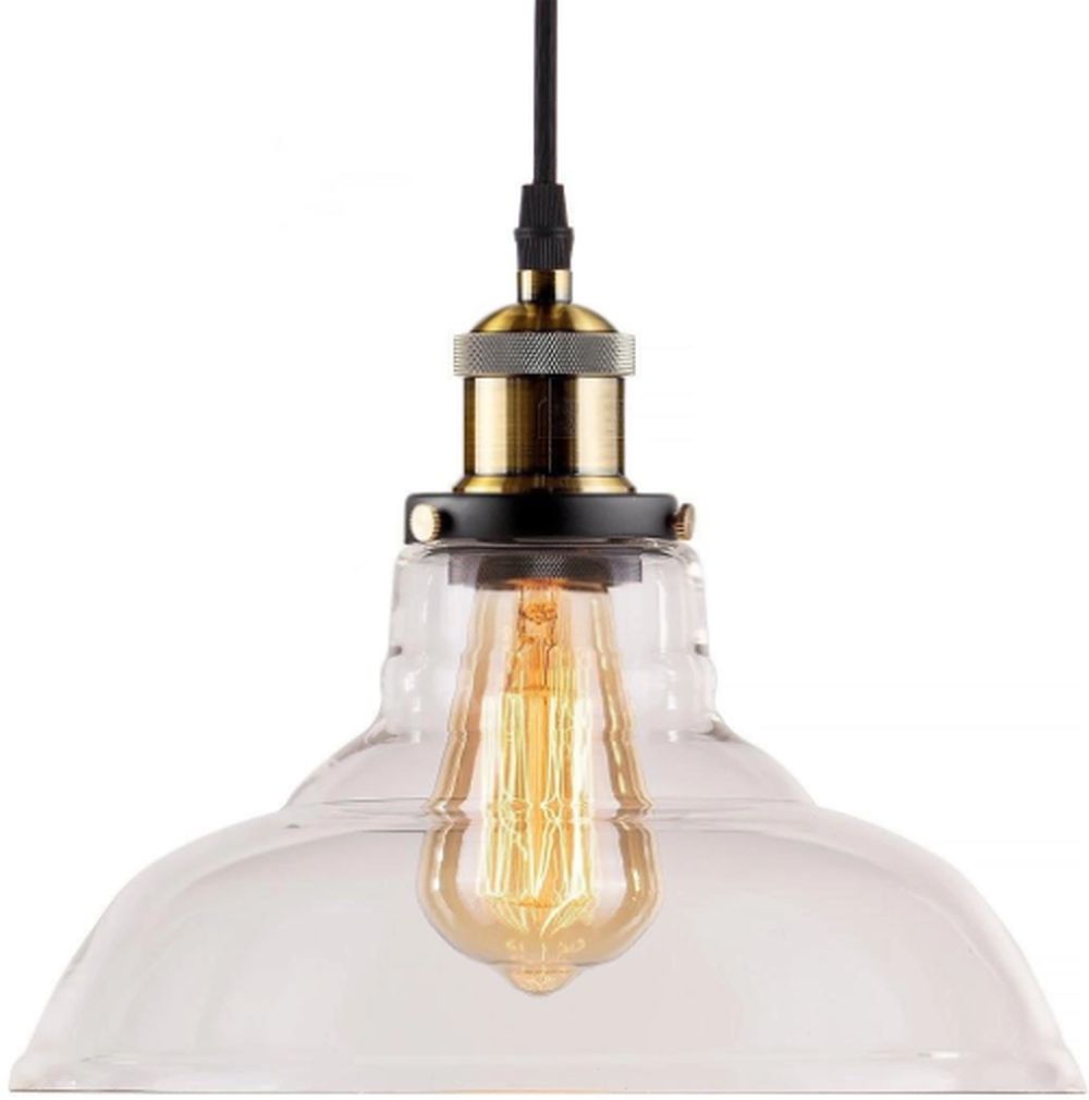 Altavola Design New York Loft lámpara colgante 1x40 W latón-transparente LA040/P_clear