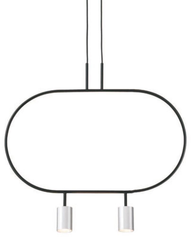 Altavola Design Luna lámpara colgante 2x3 W negro-plata LPL337-SL