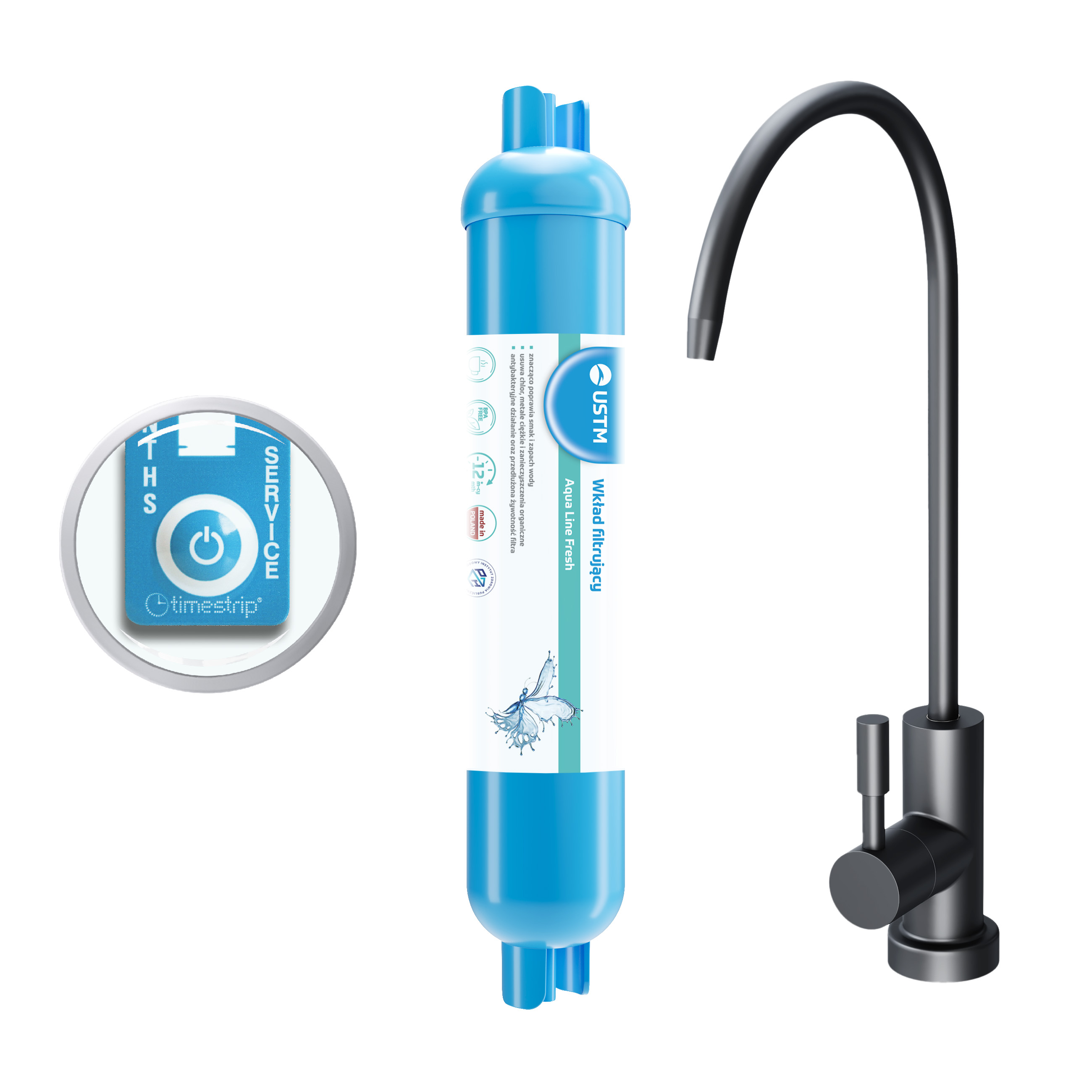 USTM Aqua Line filtro para fregadero AQUALINEFRESHBLACKSTYLE