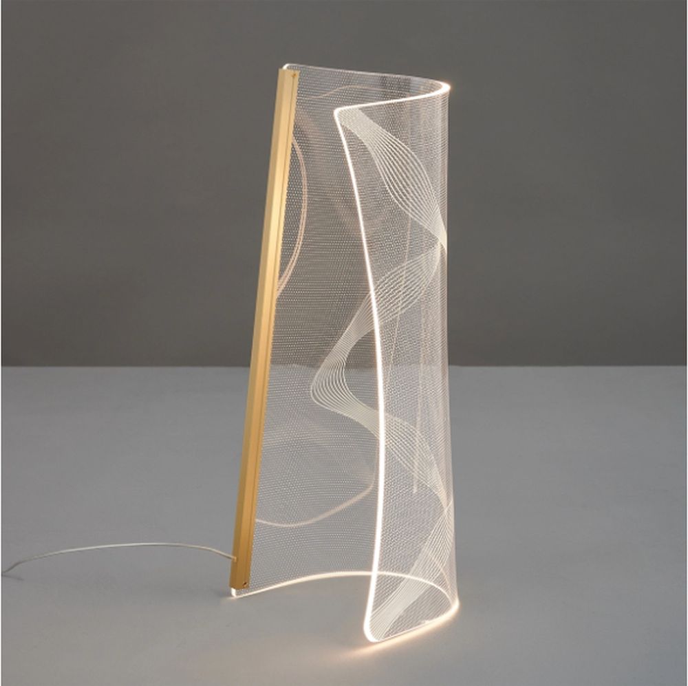 Altavola Design Cortina lámpara de sobremesa 1x12 W transparente-oro LA103/T_43_gold
