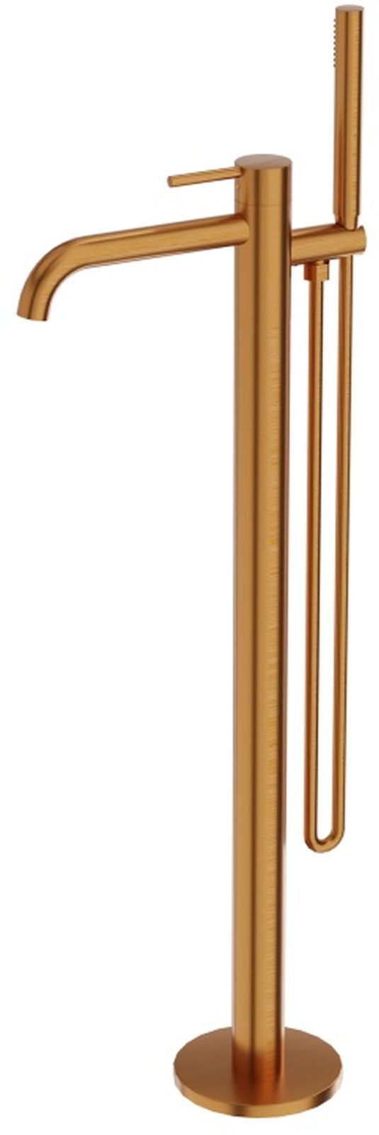 LaVita Orion grifo de bañera y ducha en suelo cobre 5900378357308