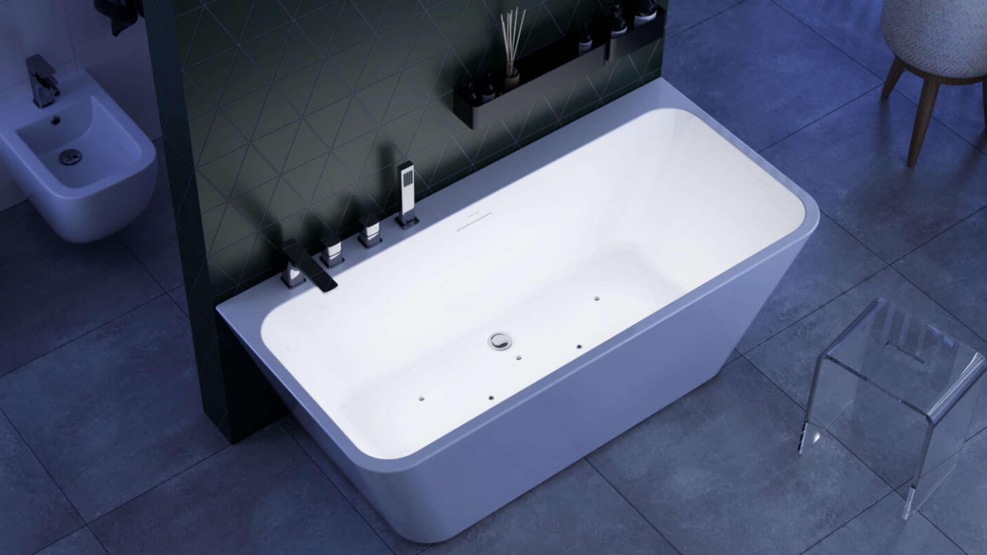 Excellent Lila 2.0 bañera de pared 170x75 cm rectangular blanco WAEX.LIL2.INSPAIR170WHP