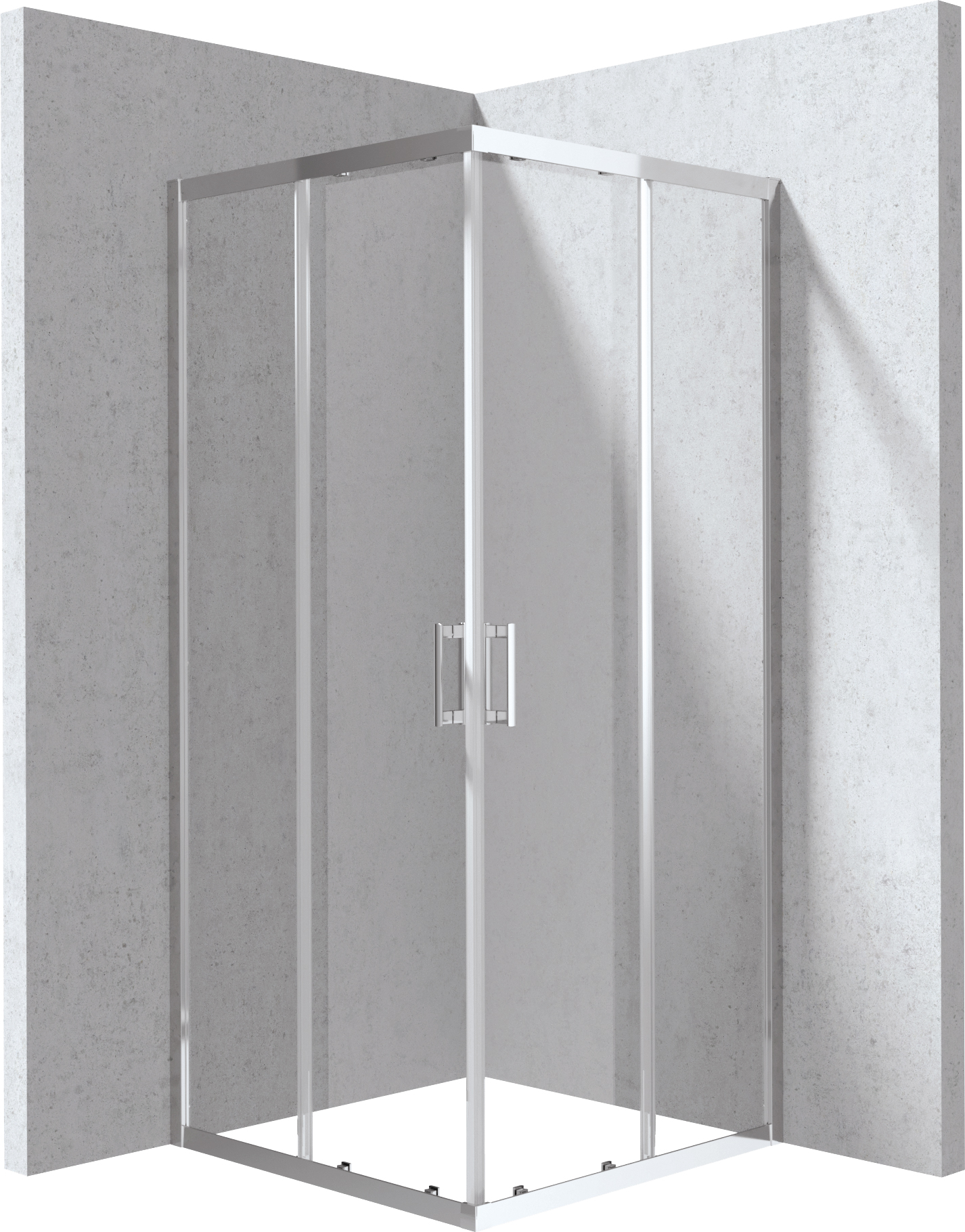 Deante Funkia Evo cabina de ducha 80x80 cm cuadrada cromo brillo/vidrio transparente KYC_0088P