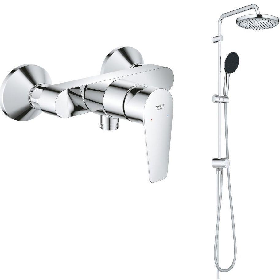 Conjunto conjunto de ducha Grohe Vitalio Start System 26680001, grifo para ducha Grohe Start Edge 24197001