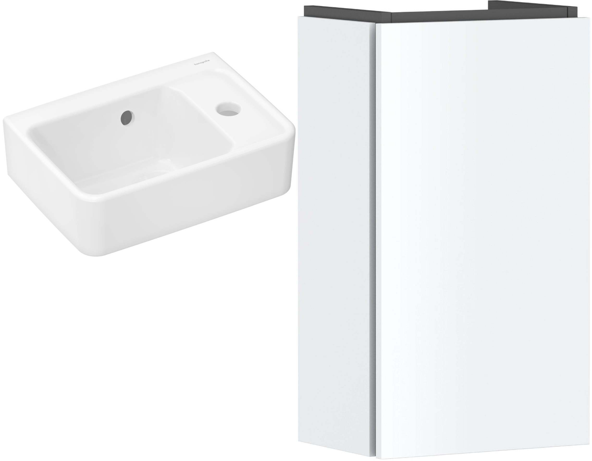 Conjunto armario Hansgrohe Xilesa E 54244700, lavabo Hansgrohe Xanuia Q 60129450