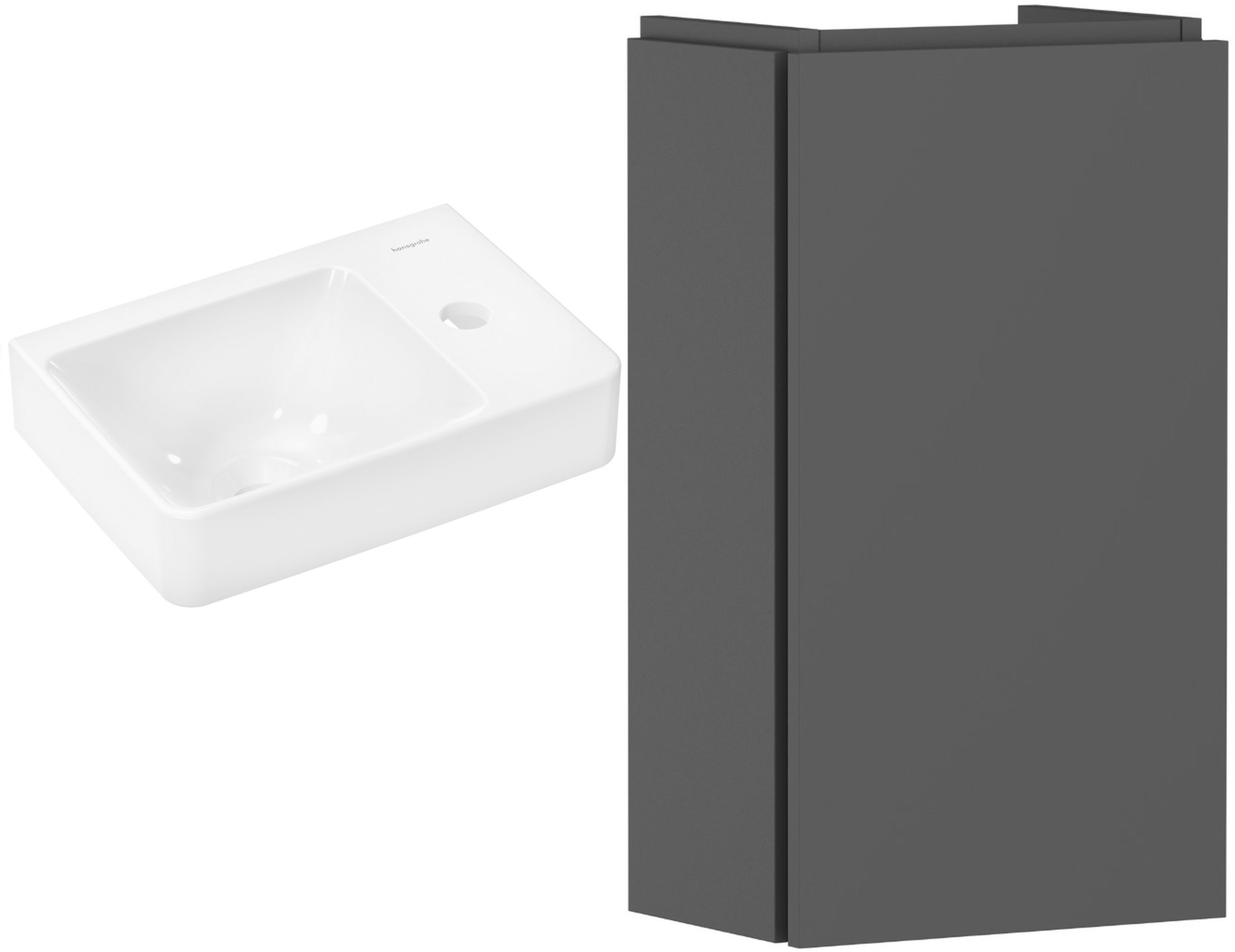 Conjunto armario Hansgrohe Xilesa E 54244760, lavabo Hansgrohe Xelu Q 60314450