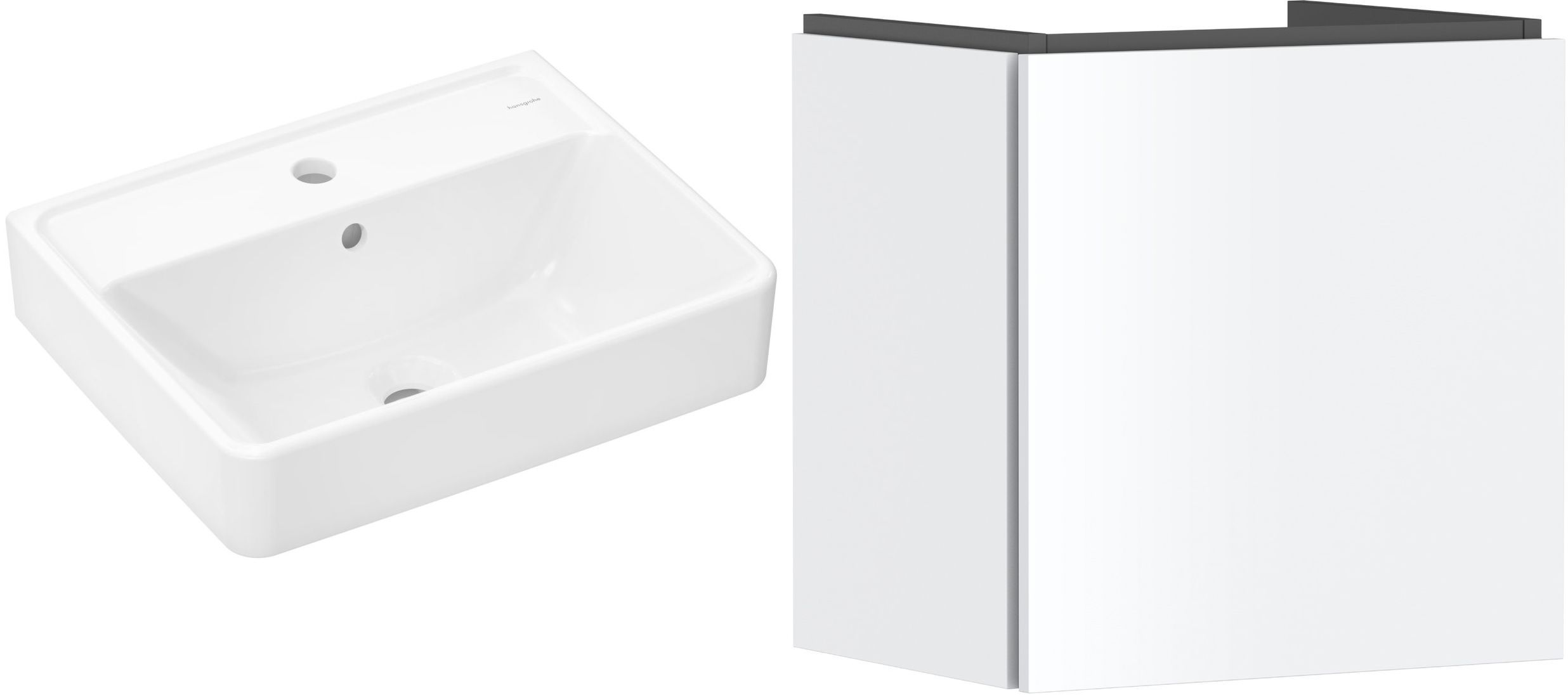Conjunto armario Hansgrohe Xilesa E 54247700, lavabo Hansgrohe Xanuia Q 60131450