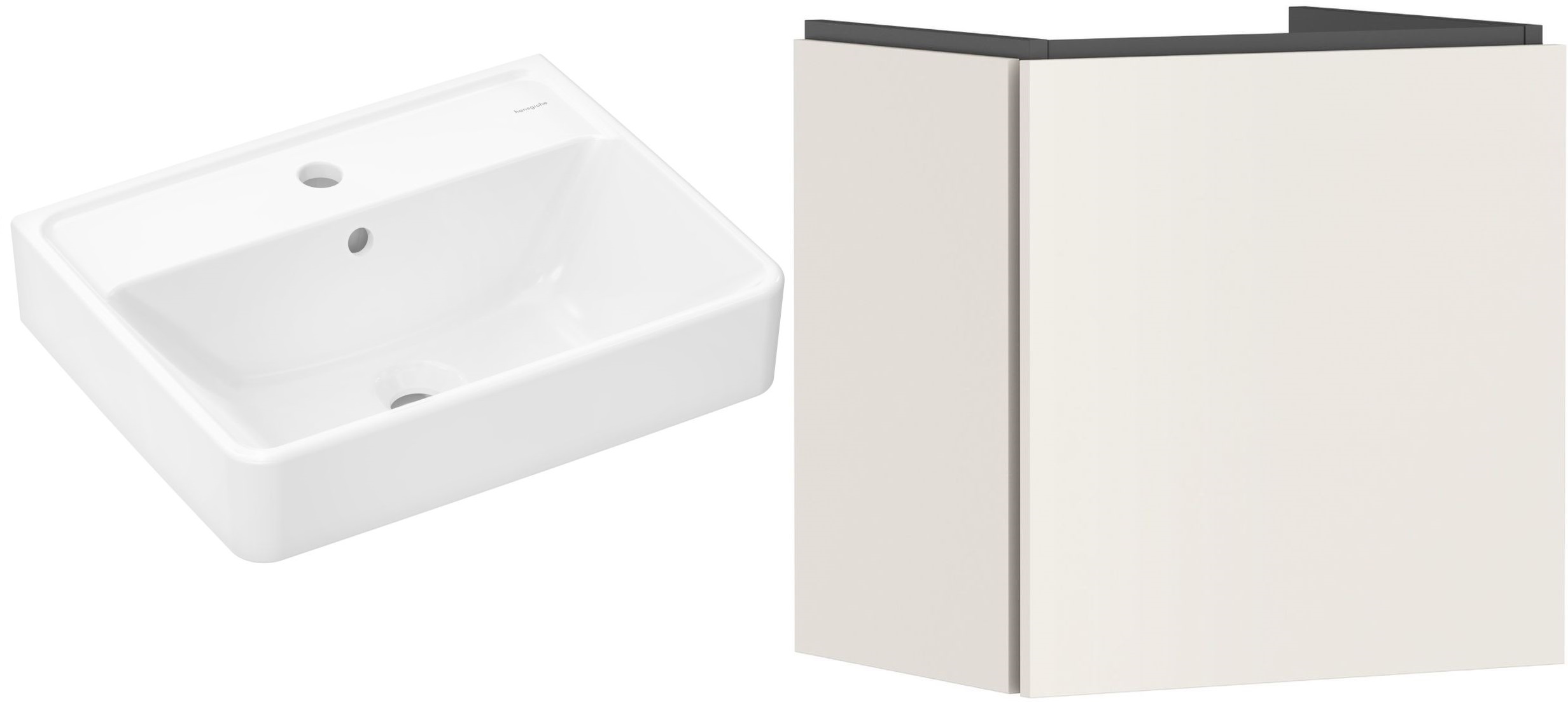 Conjunto armario Hansgrohe Xilesa E 54247780, lavabo Hansgrohe Xanuia Q 60131450