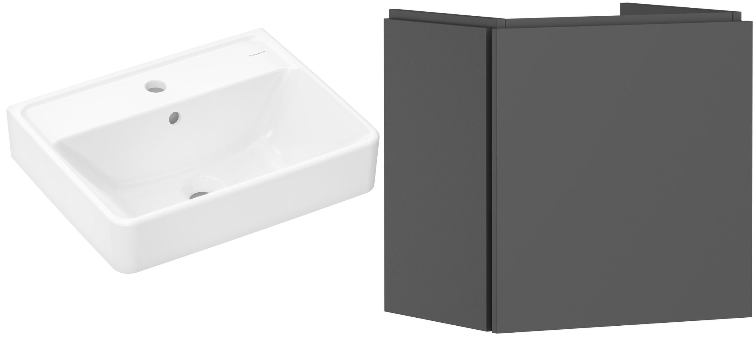 Conjunto armario Hansgrohe Xilesa E 54247760, lavabo Hansgrohe Xanuia Q 60131450