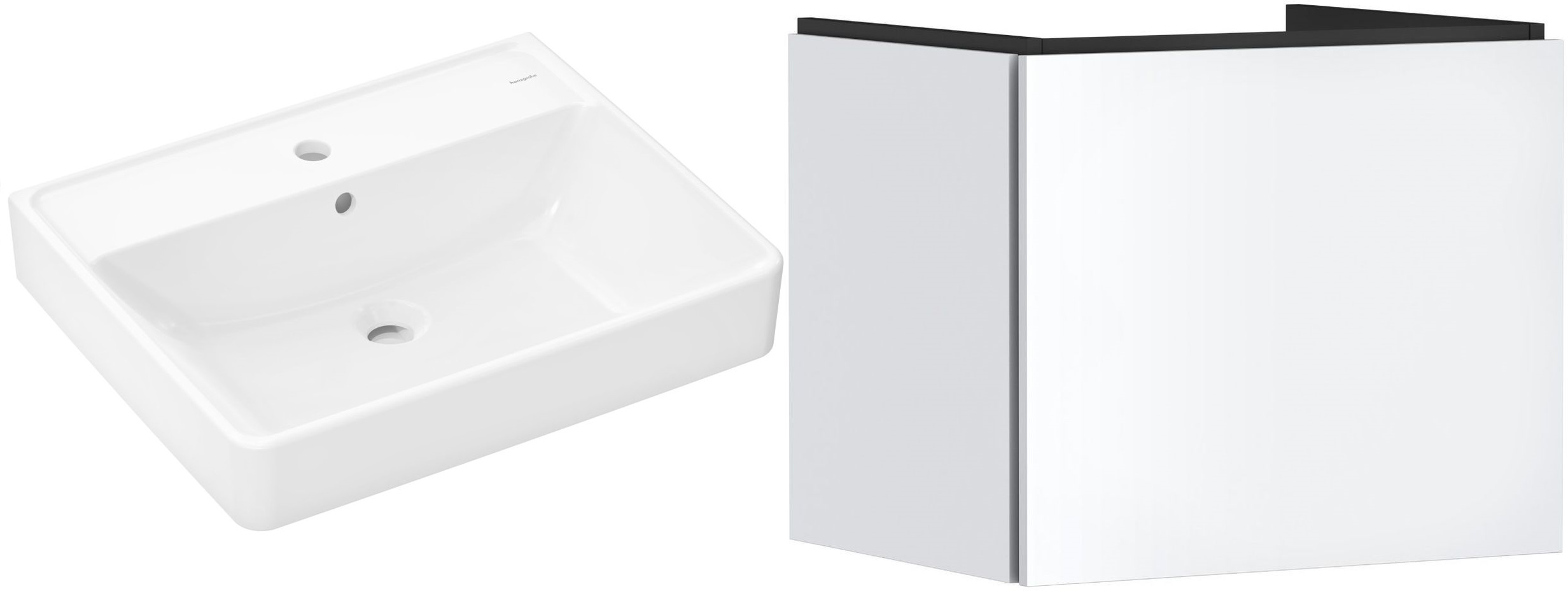 Conjunto armario Hansgrohe Xilesa E 54253700, lavabo Hansgrohe Xanuia Q 60133450