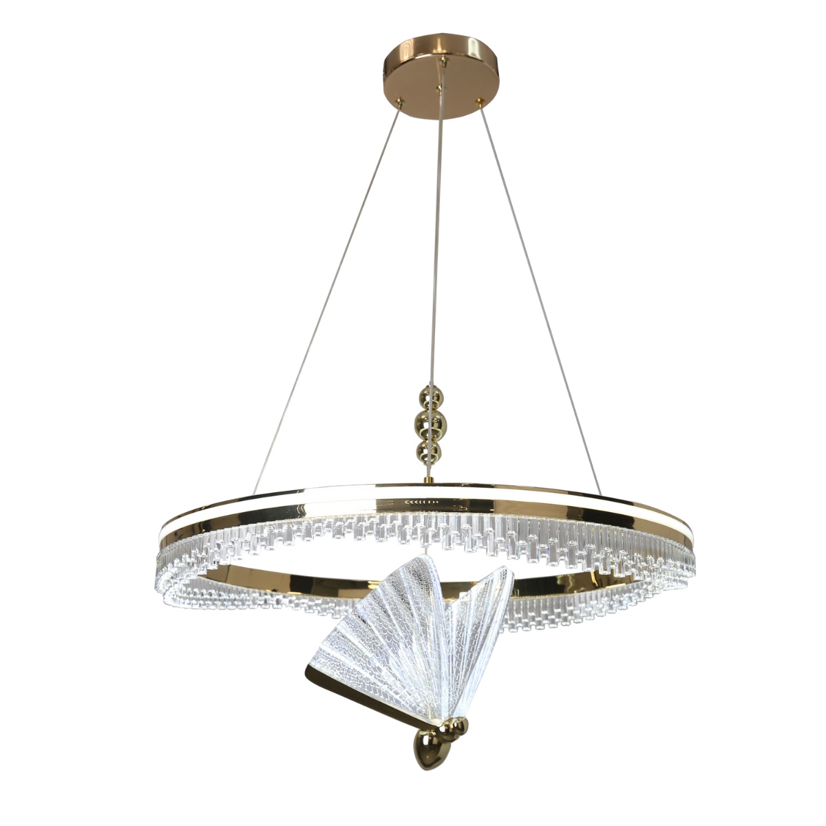 Light Prestige Marissa lámpara colgante 2x33 W oro LP-2515/1P Cristal GD
