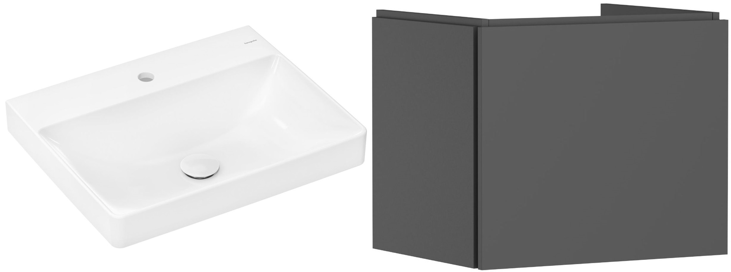 Conjunto armario Hansgrohe Xilesa E 54253760, lavabo Hansgrohe Xelu Q 61016450