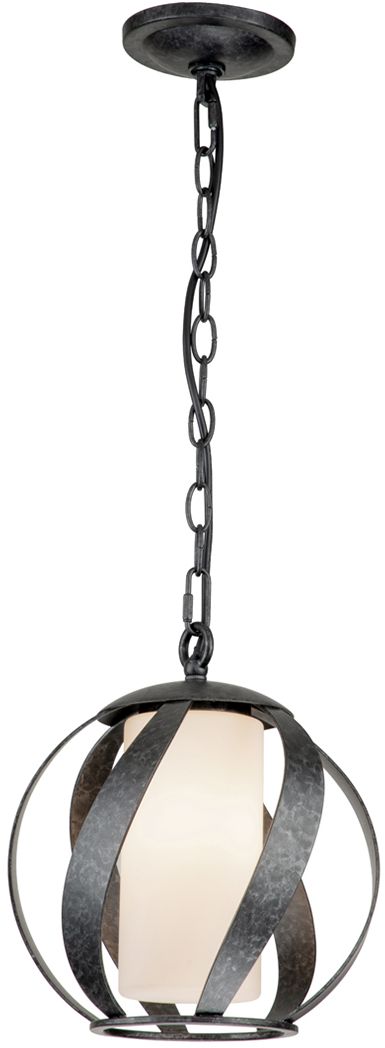 Quintiesse Blacksmith lámpara colgante 1x40 W negro-ópalo QN-BLACKSMITH-P-OBK